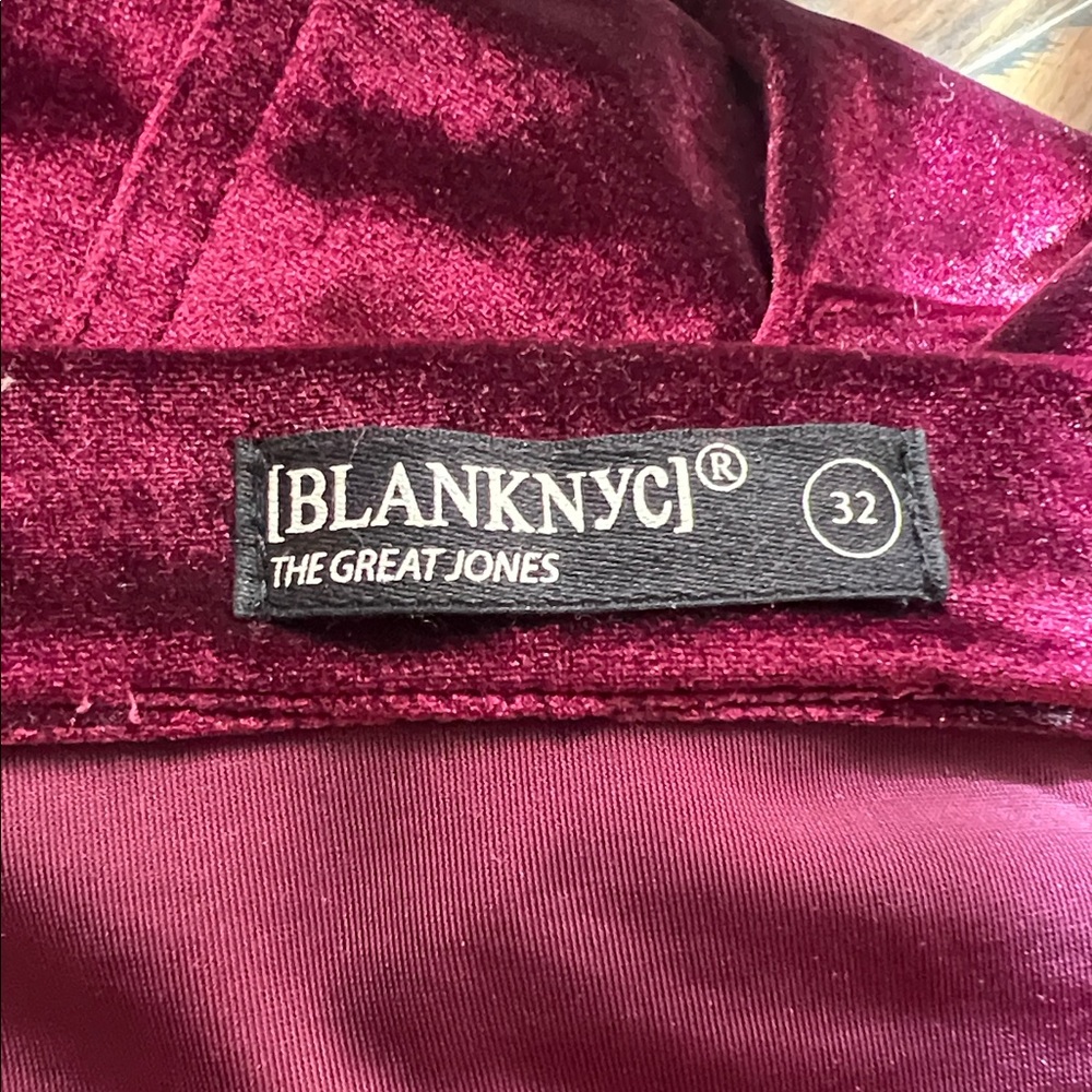 Blank NYC Velvet Maroon Trousers - Picture 8 of 8